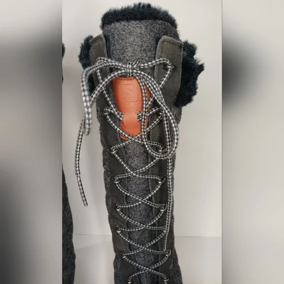 Salomon Hime High Snow Winter Boots Womens Size 7 EUR 38 Black Asphalt Pewter - Picture 7 of 12